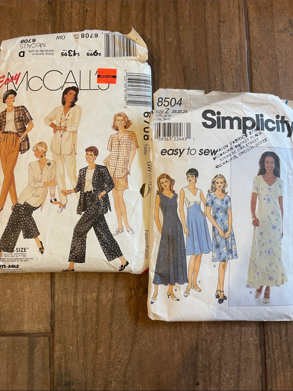 Vintage Sewing Pattern Lot featuring McCall's & Simplicity - Capsule Wardrobe